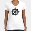 Women's Fine Jersey V-Neck Tee Thumbnail