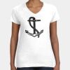 Women's Fine Jersey V-Neck Tee Thumbnail