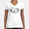 Women's Fine Jersey V-Neck Tee Thumbnail