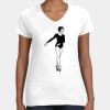 Women's Fine Jersey V-Neck Tee Thumbnail