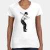 Women's Fine Jersey V-Neck Tee Thumbnail