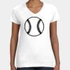 Women's Fine Jersey V-Neck Tee Thumbnail