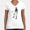 Women's Fine Jersey V-Neck Tee Thumbnail