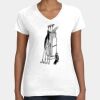 Women's Fine Jersey V-Neck Tee Thumbnail
