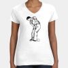 Women's Fine Jersey V-Neck Tee Thumbnail
