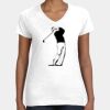 Women's Fine Jersey V-Neck Tee Thumbnail