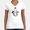 Women's Fine Jersey V-Neck Tee Thumbnail