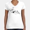 Women's Fine Jersey V-Neck Tee Thumbnail