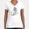 Women's Fine Jersey V-Neck Tee Thumbnail