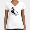 Women's Fine Jersey V-Neck Tee Thumbnail