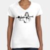 Women's Fine Jersey V-Neck Tee Thumbnail