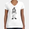Women's Fine Jersey V-Neck Tee Thumbnail
