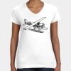 Women's Fine Jersey V-Neck Tee Thumbnail