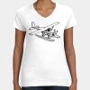 Women's Fine Jersey V-Neck Tee Thumbnail