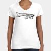 Women's Fine Jersey V-Neck Tee Thumbnail