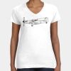 Women's Fine Jersey V-Neck Tee Thumbnail
