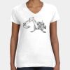 Women's Fine Jersey V-Neck Tee Thumbnail