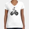 Women's Fine Jersey V-Neck Tee Thumbnail