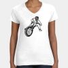 Women's Fine Jersey V-Neck Tee Thumbnail