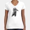 Women's Fine Jersey V-Neck Tee Thumbnail