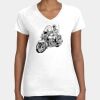 Women's Fine Jersey V-Neck Tee Thumbnail