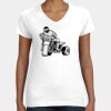 Women's Fine Jersey V-Neck Tee Thumbnail