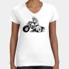 Women's Fine Jersey V-Neck Tee Thumbnail