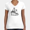 Women's Fine Jersey V-Neck Tee Thumbnail
