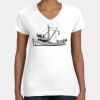 Women's Fine Jersey V-Neck Tee Thumbnail
