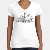 Women's Fine Jersey V-Neck Tee Thumbnail