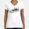 Women's Fine Jersey V-Neck Tee Thumbnail