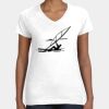 Women's Fine Jersey V-Neck Tee Thumbnail