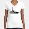 Women's Fine Jersey V-Neck Tee Thumbnail