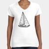 Women's Fine Jersey V-Neck Tee Thumbnail
