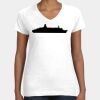 Women's Fine Jersey V-Neck Tee Thumbnail