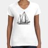 Women's Fine Jersey V-Neck Tee Thumbnail