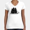 Women's Fine Jersey V-Neck Tee Thumbnail