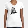 Women's Fine Jersey V-Neck Tee Thumbnail