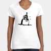 Women's Fine Jersey V-Neck Tee Thumbnail