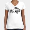 Women's Fine Jersey V-Neck Tee Thumbnail