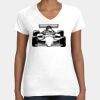 Women's Fine Jersey V-Neck Tee Thumbnail