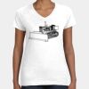 Women's Fine Jersey V-Neck Tee Thumbnail