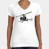 Women's Fine Jersey V-Neck Tee Thumbnail