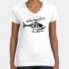 Women's Fine Jersey V-Neck Tee Thumbnail
