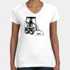 Women's Fine Jersey V-Neck Tee Thumbnail