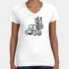 Women's Fine Jersey V-Neck Tee Thumbnail