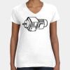 Women's Fine Jersey V-Neck Tee Thumbnail