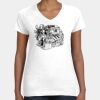 Women's Fine Jersey V-Neck Tee Thumbnail