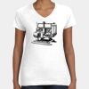 Women's Fine Jersey V-Neck Tee Thumbnail