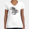 Women's Fine Jersey V-Neck Tee Thumbnail